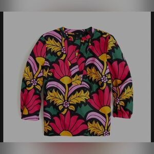 J. Crew - Open V-neck cotton poplin top in Ratti® grandi fiori Size S